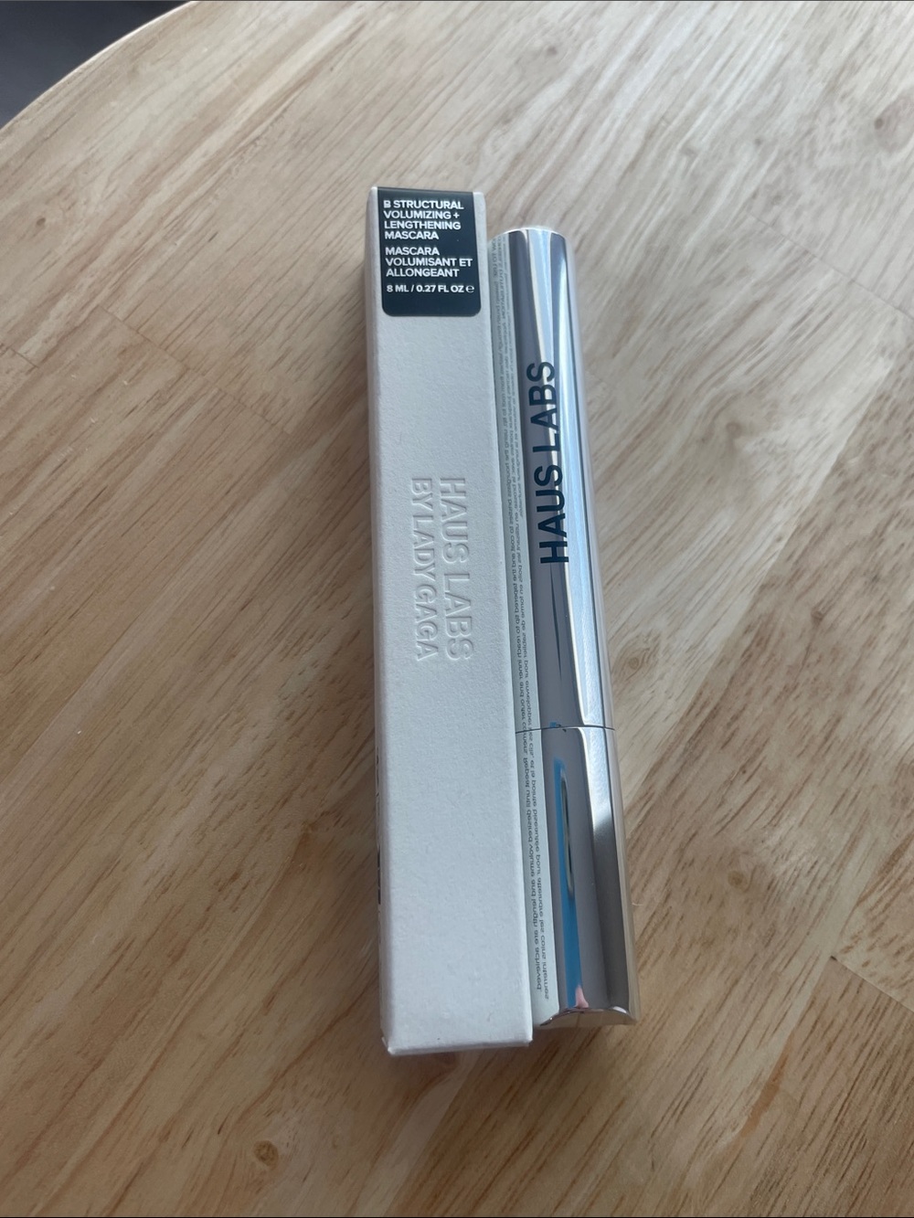 Haus Labs By Lady Gaga Silver Mascara Tube and Matching Box